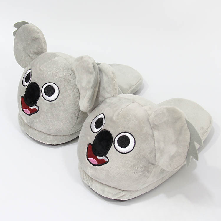Zapatillas de algodón de algodón de peluche de animales de dibujos animados al por mayor